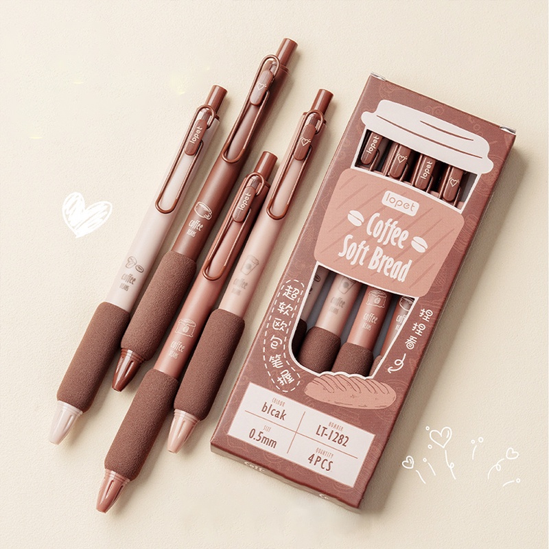 Set 4 Bút Mực Nước Cappuccino Ngòi 0.5mm Màu Đen