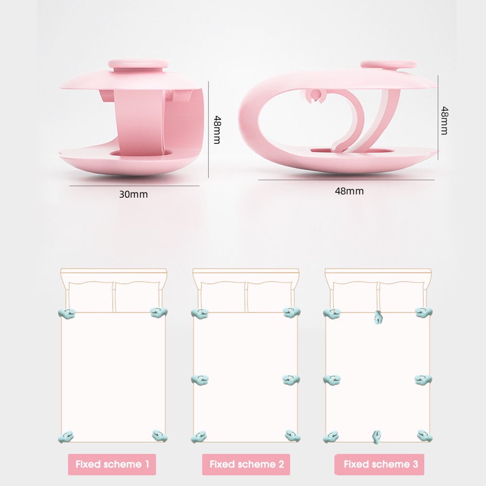 Bộ 2 Kẹp Cố Định Ga Trải Giường / Kẹp Cố Định Bằng Nhựa Chống Trượt Hình Đám Mây Hoạt Hình