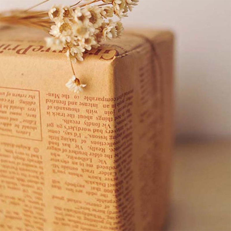 1 Tờ Giấy Gói Hoa 50x70cm Họa Tiết Tờ Báo Tiếng Anh