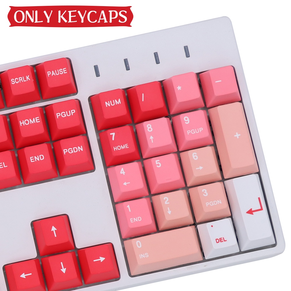 Christmas Keycaps Red Gradient Cherry Profile  PBT  Nắp Đậy Bàn Phím Họa Tiết Cherry Màu Đỏ Gradient Phong Cách Giáng Sinh Cho MK61 64 68 75 84 87 98 100 104 108