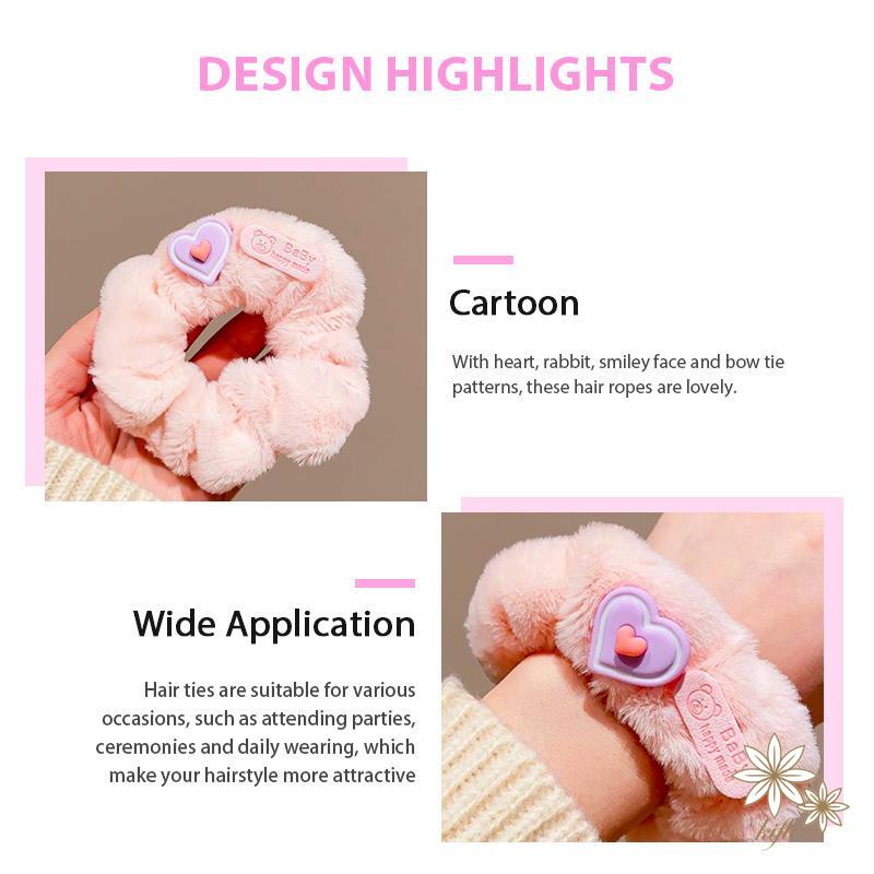 Dây Cột Tóc Lông Nhung Dễ Thương Xinh Xắn Dành Cho Nữ