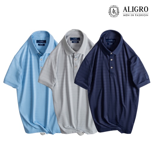 Áo polo nam ngắn tay ALIGRO chất vải coolmax siêu mềm, siêu nhẹ thoáng mát không nhăn ALGPLO8A3M
