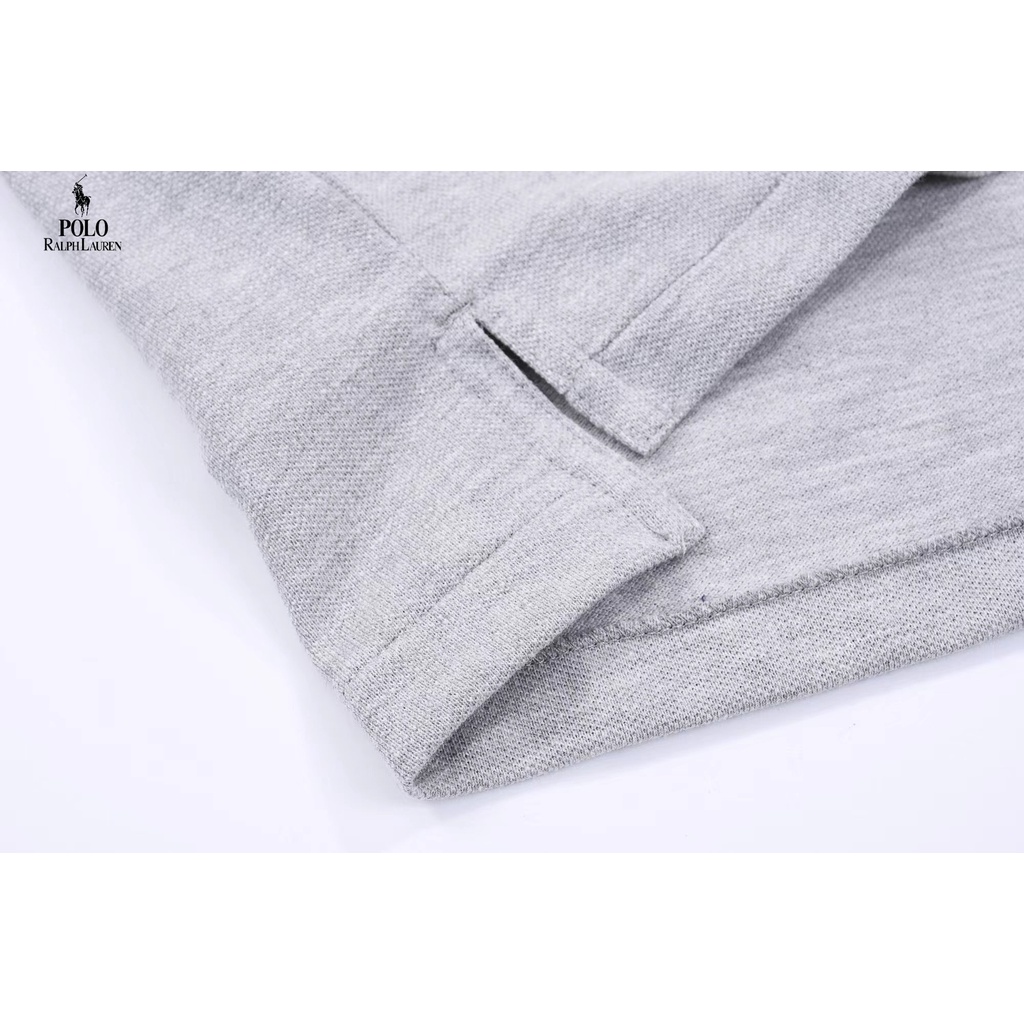Áo polo Tay Ngắn Màu Trơn In Hình Ralph Laurens Thời Trang Cho Nam
