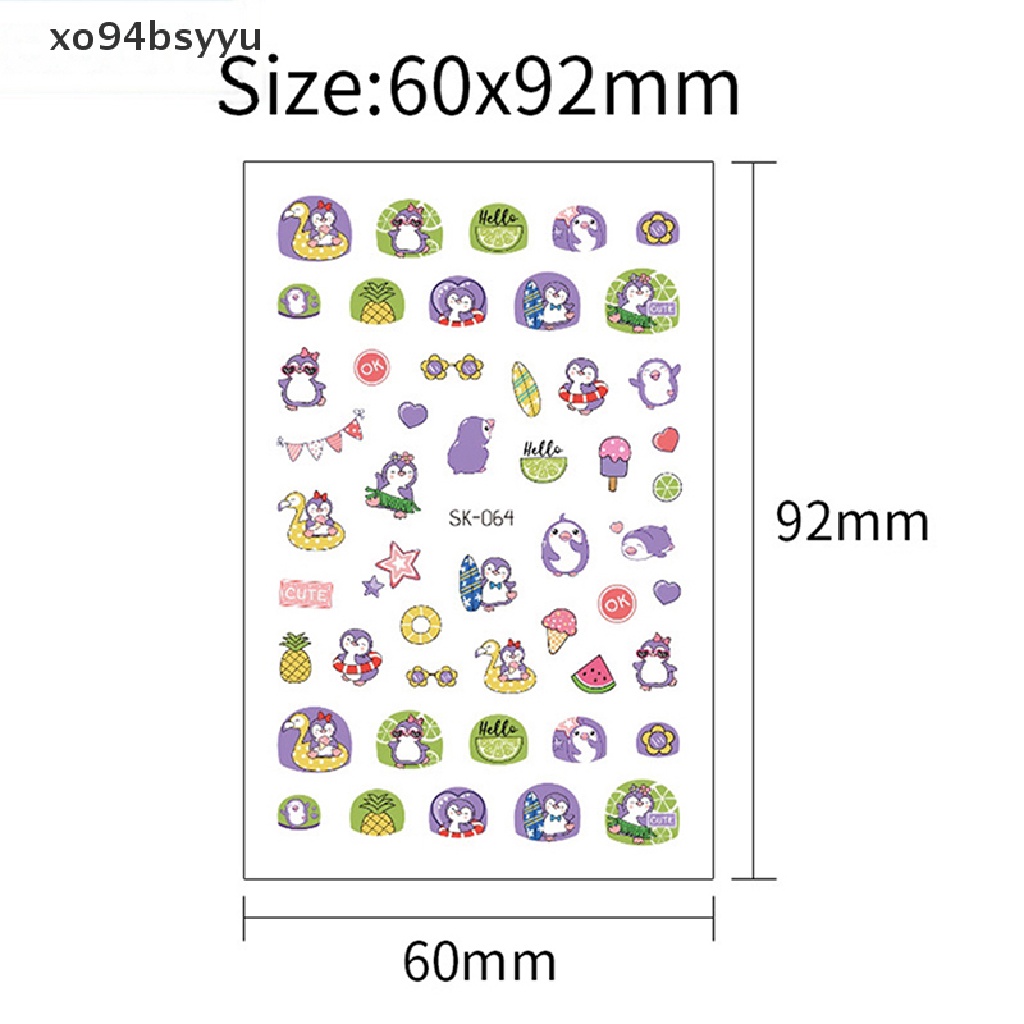 Miếng Dán Trang Trí Móng Tay 3D Hình Động Vật Đáng Yêu Dành Cho Trẻ xo94bsyyu