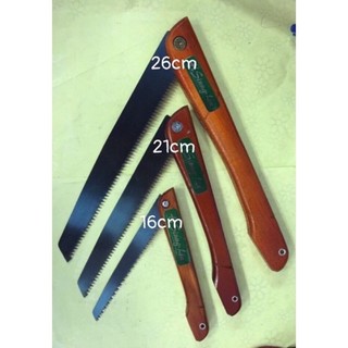 Cưa xếp cán gỗ sunglin 210mm lưỡi xanh