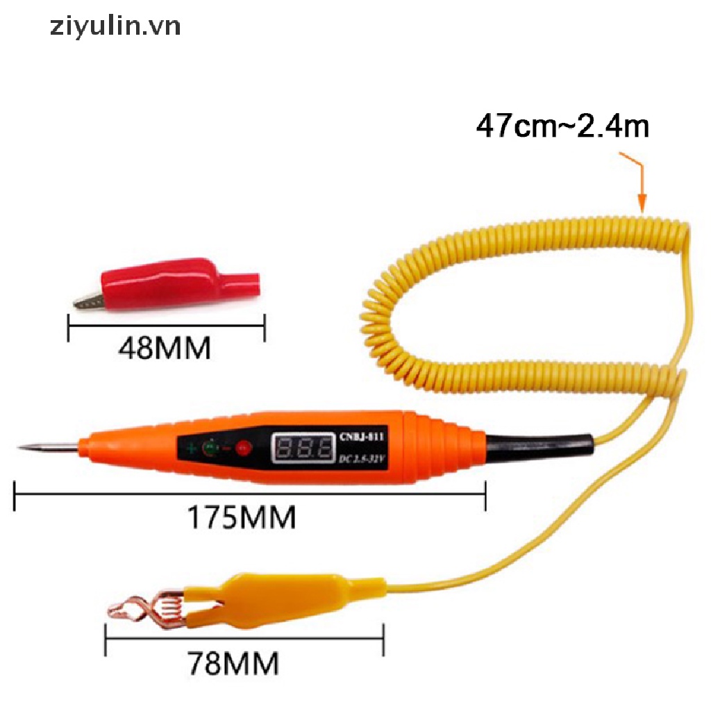Bút Thử Điện Hiển Thị Màn Hình Kỹ Thuật Số ziyulin Cho Xe Hơi