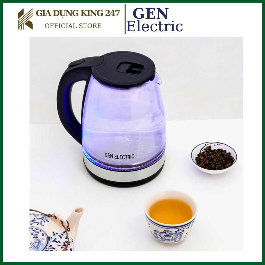 Ấm siêu tốc thủy tinh Gen Electric GK01, đổi trả 30 ngày