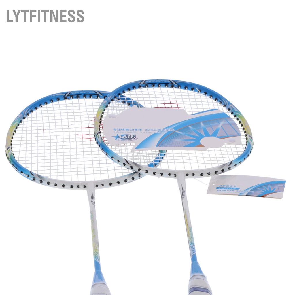 LYTFitness Bộ Vợt Cầu Lông 2 Người Chơi Đôi Full Carbon Trọng Lượng Nhẹ Cho Lớn