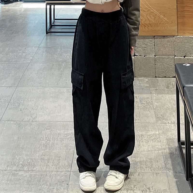 Quần dài SUXI lưng cao ống rộng thời trang mùa xuân dành cho nữ