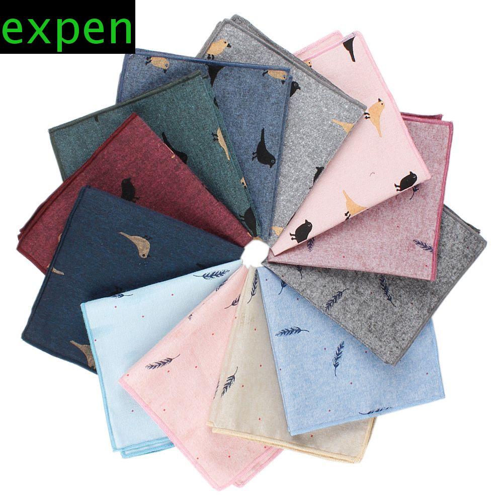 Khăn Tay Vải Cotton Thêu Họa Tiết Phong Cách Vintage Cho Nam