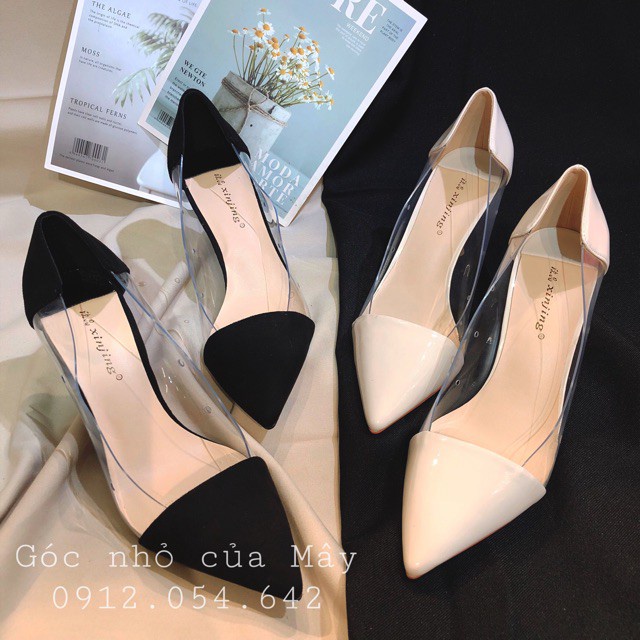 (ẢNH THẬT) Giày cao gót mix nhựa trong CG1003 Ulzzang