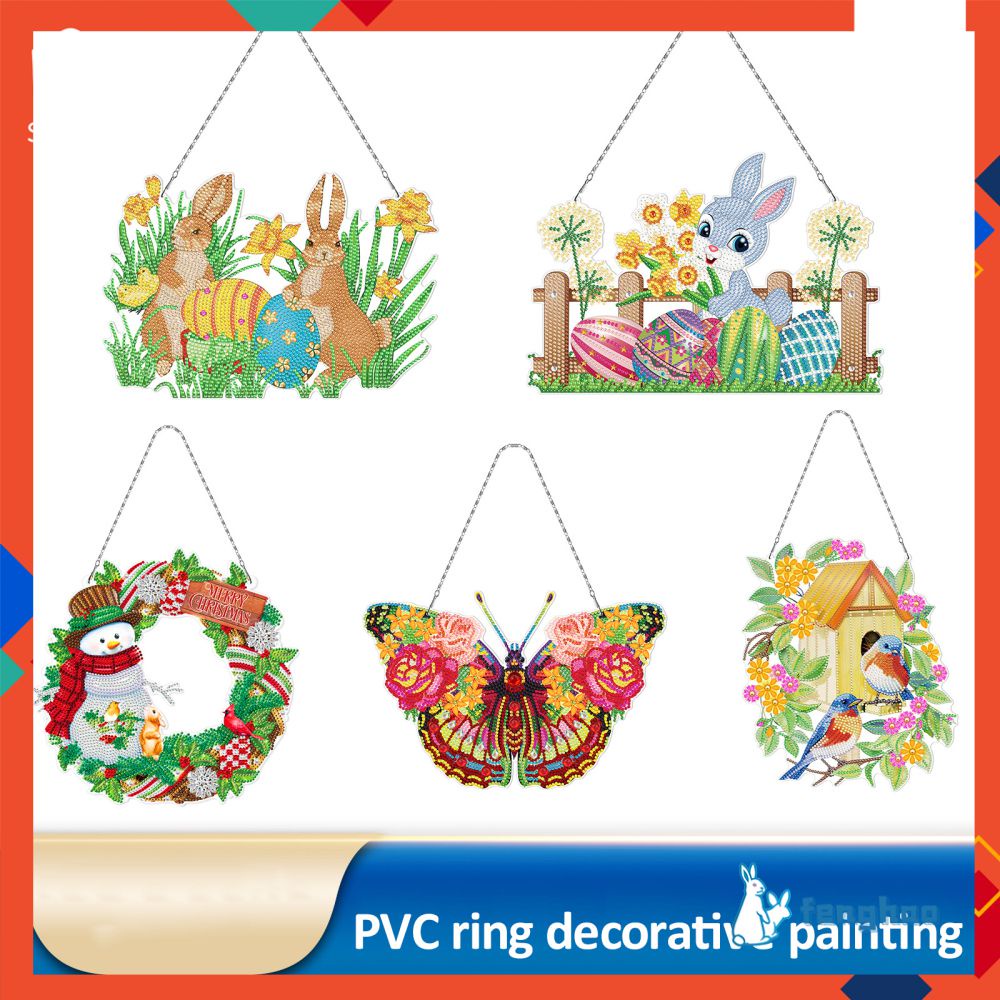 Bộ Vòng Hoa Tranh Đính Đá Hình Đặc Biệt 5d Đồ Thủ Công Nghệ Thuật Trứng Thỏ Phục Sinh Vòng Hoa Đính Đá Trang Trí Treo Tường Cửa Fenghao. Vn