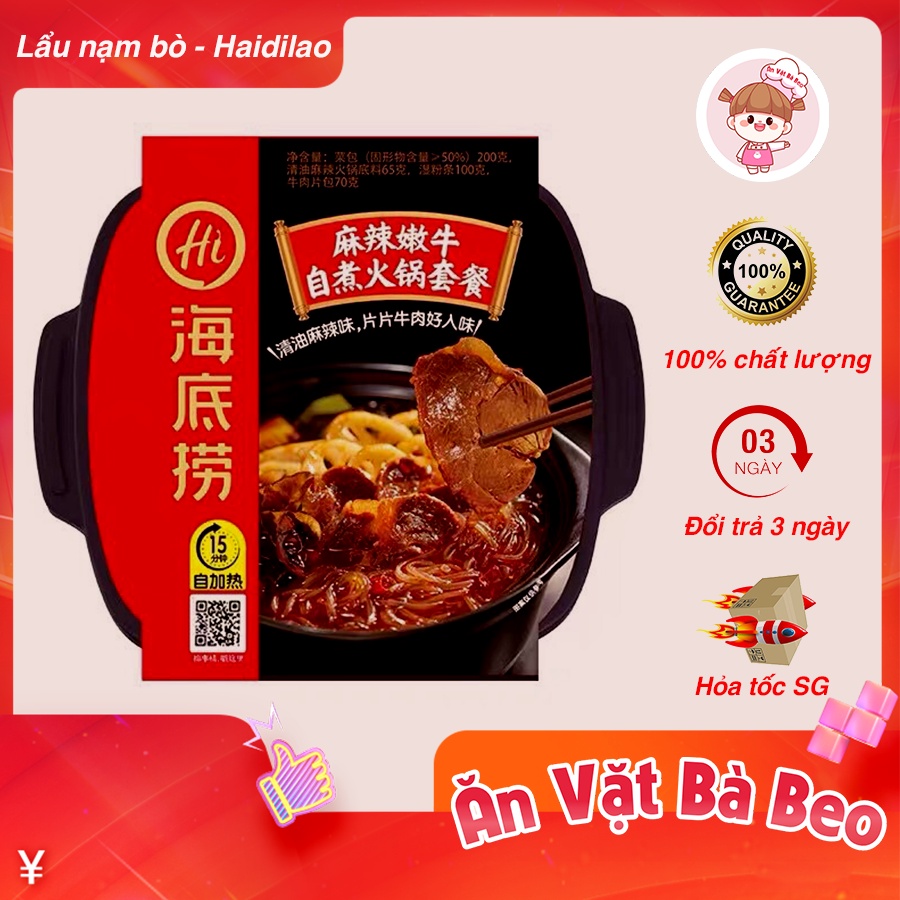 Lẩu Tự Sôi Tổng Hợp - Panda - Haidilao - Ăn vặt Bà Beo