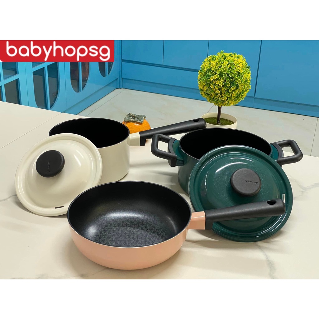 Bộ nồi chảo sâu lòng Decore LocknLock LDE1181IHS01