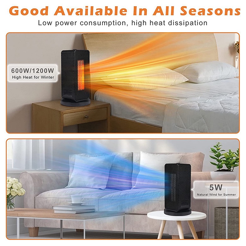 Máy sưởi ấm điện V1N 1200W Máy sưởi ấm 110V / 220V Máy sưởi ấm gốm PTC YL2302