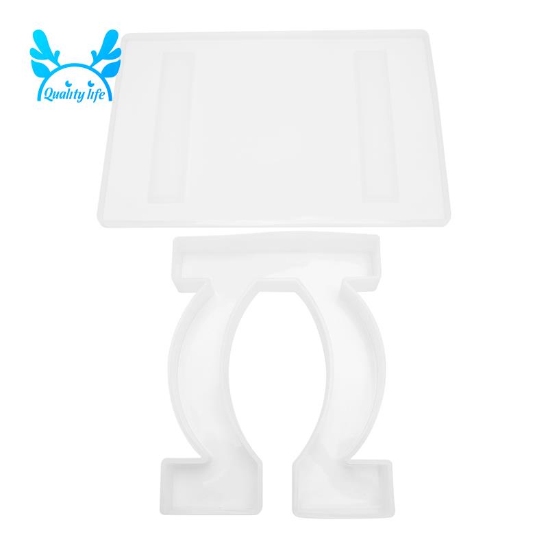 Bộ Khuôn Silicone Epoxy Resin Làm Khay Đỡ Bàn / Ghế Đẩu / Máy Tính Để Bàn DIY