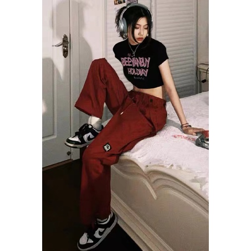 QADCOL Áo Thun Croptop Tay Ngắn Dáng Ôm Thời Trang Mùa Hè Phong Cách Hàn Quốc Cho Nữ