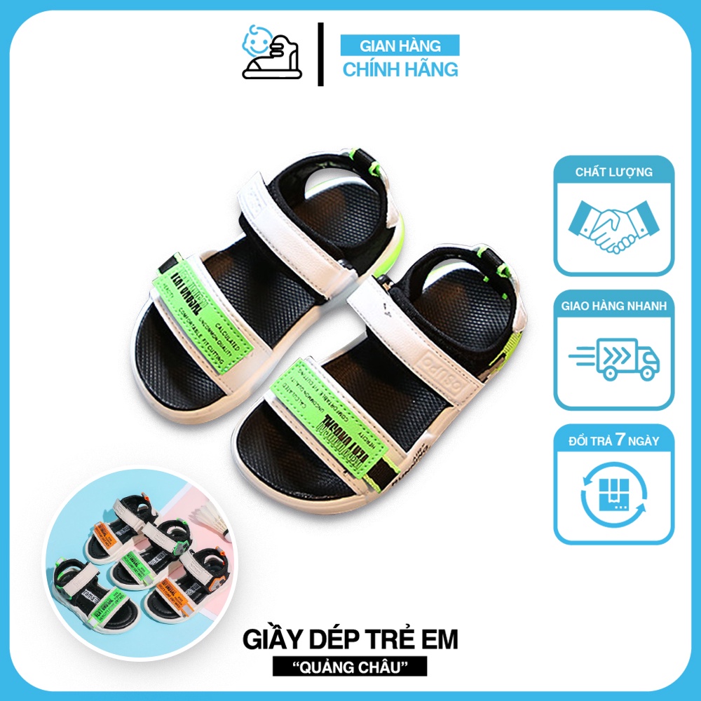 Dép Sandal quai hậu Trẻ Em Bé Trai Cực Phong Cách Đê Mềm Êm Chân Cho Bé 1 đến 5 tuổi - K019