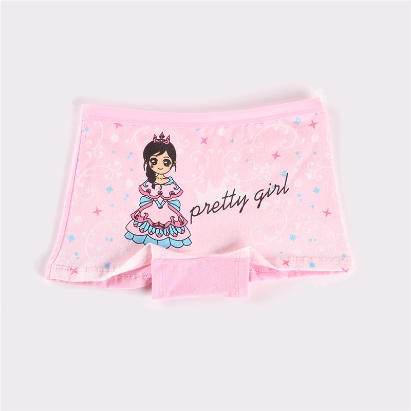 Quần lót boxer SMY cotton thoáng khí in họa tiết hoạt hình đáng yêu dành cho bé gái 2-3 tuổi
