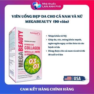 MEGABEAUTY HOTCHLAND (Hàng nhập khẩu) - Bổ sung collagen, hạn chế quá trình lão hóa, hỗ trợ giảm nếp nhăn, giảm khô da.
