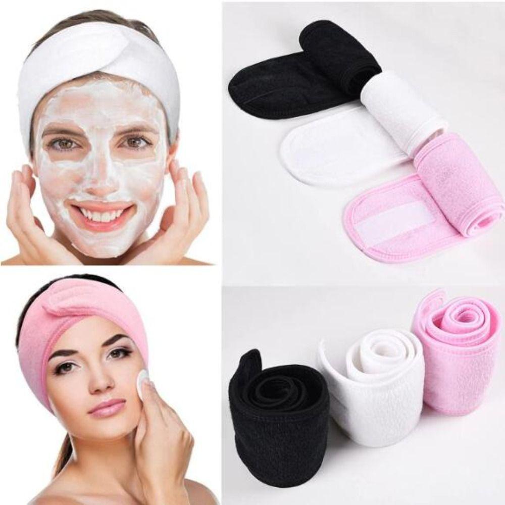 OSIER1 Băng Đô Cài Tóc Bằng Sợi Microfiber Thấm Hút Nước Màu Trắng Mềm Mại Tiện