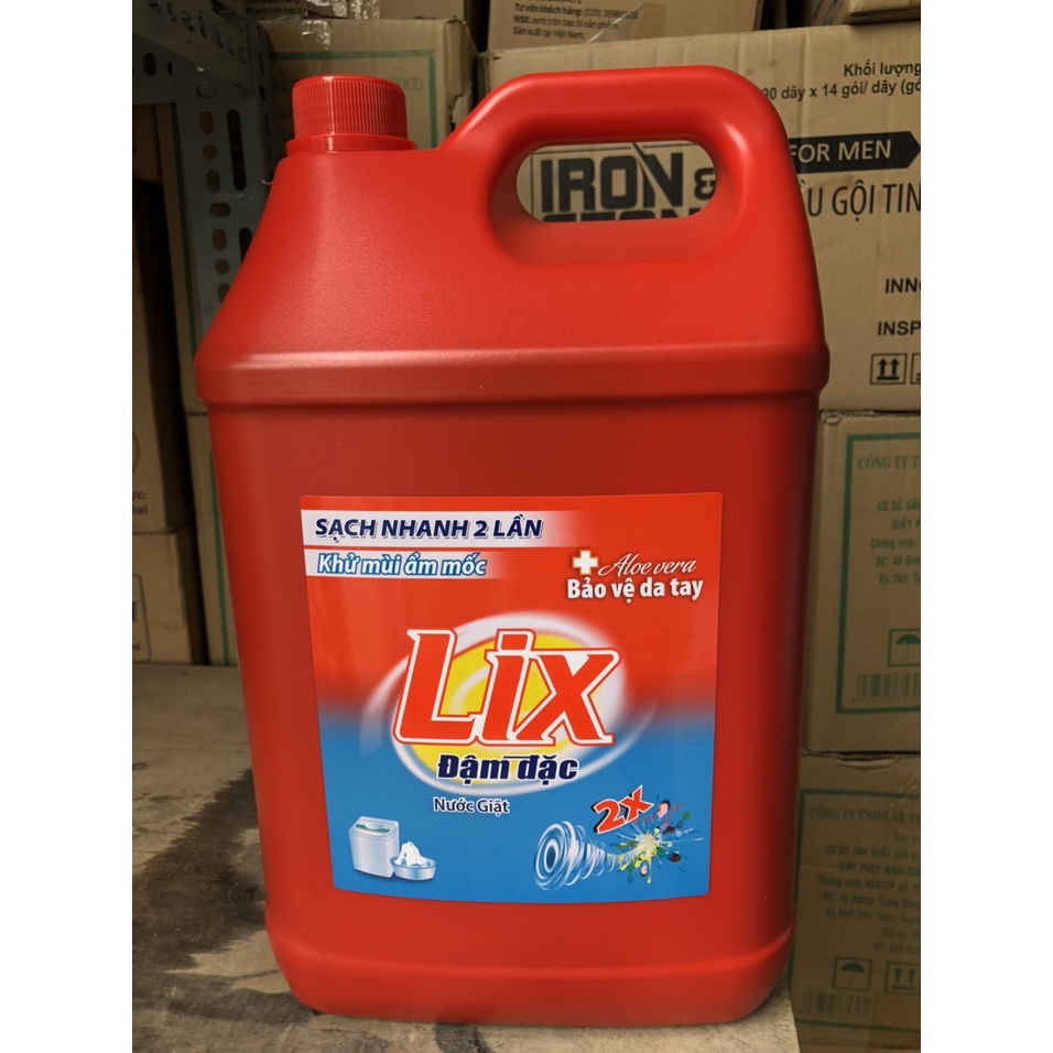 NƯỚC GIẶT LIX ĐẬM ĐẶC CAN 9kg MÀU ĐỎ MẪU MỚI