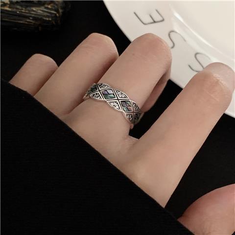 Nhẫn Mạ Bạc 925 Đính Kim Cương Nhiều Màu Sang Trọng Thiết Kế Tinh Tế Cao Cấp Phong Cách Haobing boutiqu