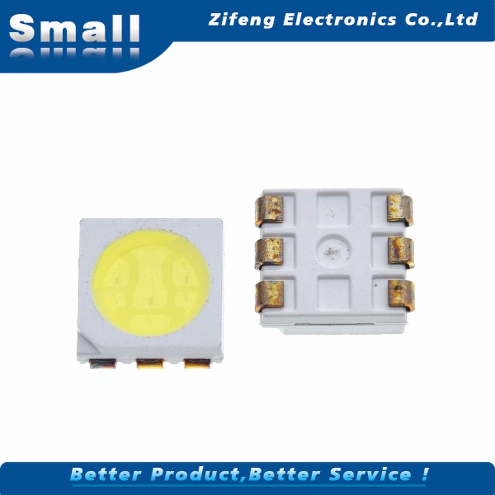 Set 100 Đèn Led Ánh Sáng Trắng Smd 5050 Diodo 18lm Smd 5050 Chuyên Dụng