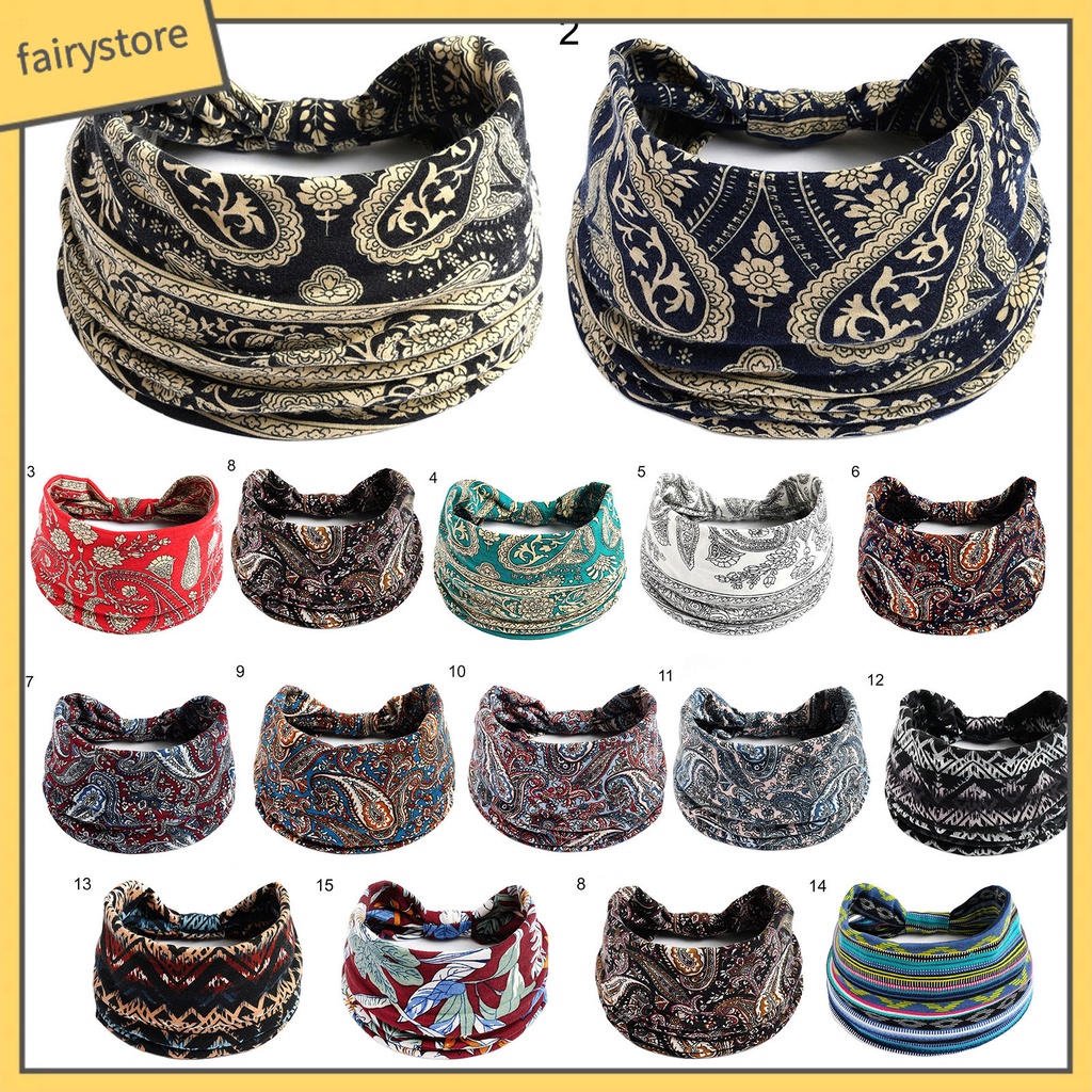 Băng Đô Thể Thao Thấm Hút Mồ Hôi Phong Cách Bohemia