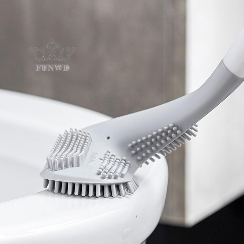 Bàn Chải Vệ Sinh Toilet Co Giãn Không Gây Đau Kèm Đế Đỡ Tiện Dụng