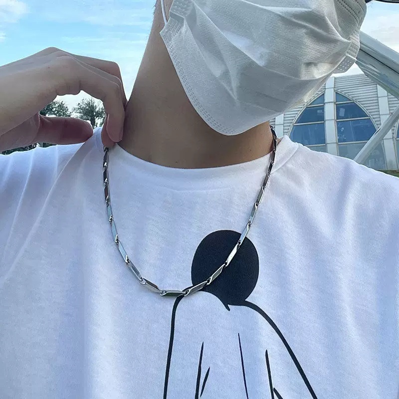 Vòng cổ Thép Titan Không Phai Màu Phong Cách Hip Hop Cho Nam Và Nữ