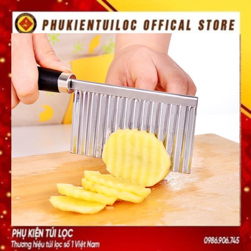 Dao Cầm Tay Nhà Bếp Cắt - Gọt Khoai Tây - Thái Cắt Củ - Quả Kiểu Sóng