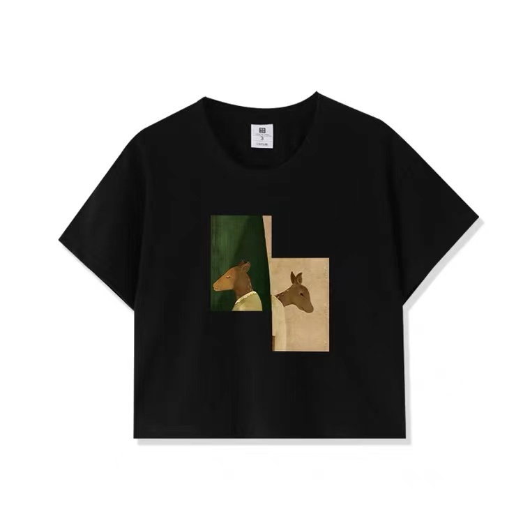 Áo Thun Ngắn Tay Dáng Rộng Phong Cách Hàn Quốc Dễ Phối Đồ Cho Nữ