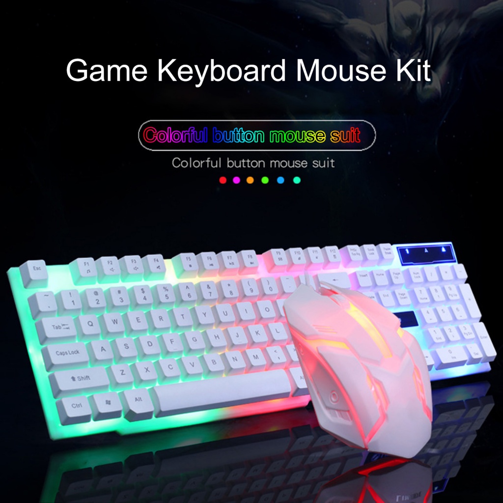 1 Bộ Chuột Và Bàn Phím TX30 3D Không Trượt Có Đèn Nền Nhiều Màu Siêu Mỏng