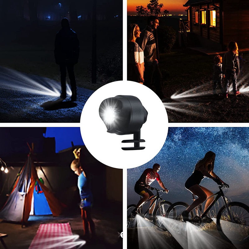 Set 2 Đèn Pha LED Croc 3 Chế Độ Chiếu Sáng Dành Cho Cún Đi Bộ Đường Dài Màu Đen