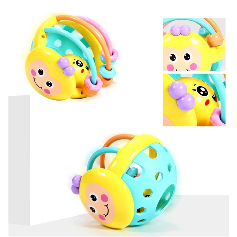 Đồ Chơi Bóng Nhồi Bông Hoạt Hình Có Chuông Dành Cho Trẻ Em 0-12 Tháng Tuổi