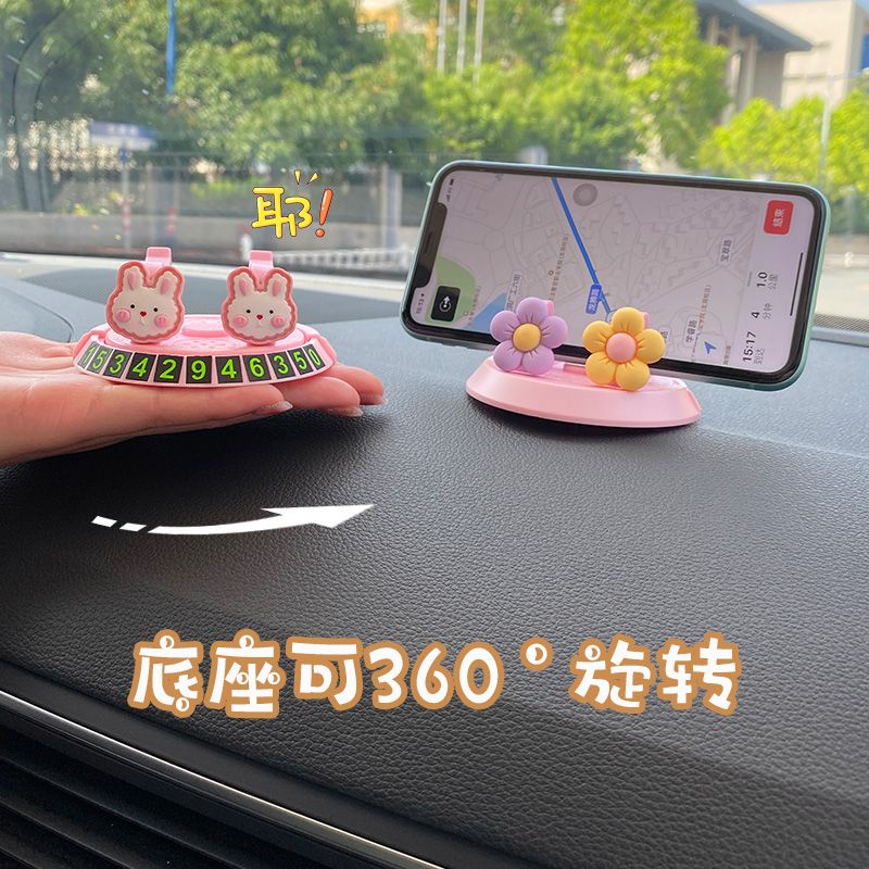 Giá Đỡ Điện Thoại Đa Năng Họa Tiết Hoạt Hình Xinh Xắn Dành Cho Xe Hơi