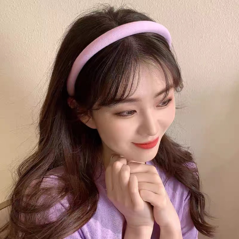 Băng Đô Bản Rộng Màu Kẹo Ngọt Ngào Phong Cách Hàn Quốc Cho Nữ