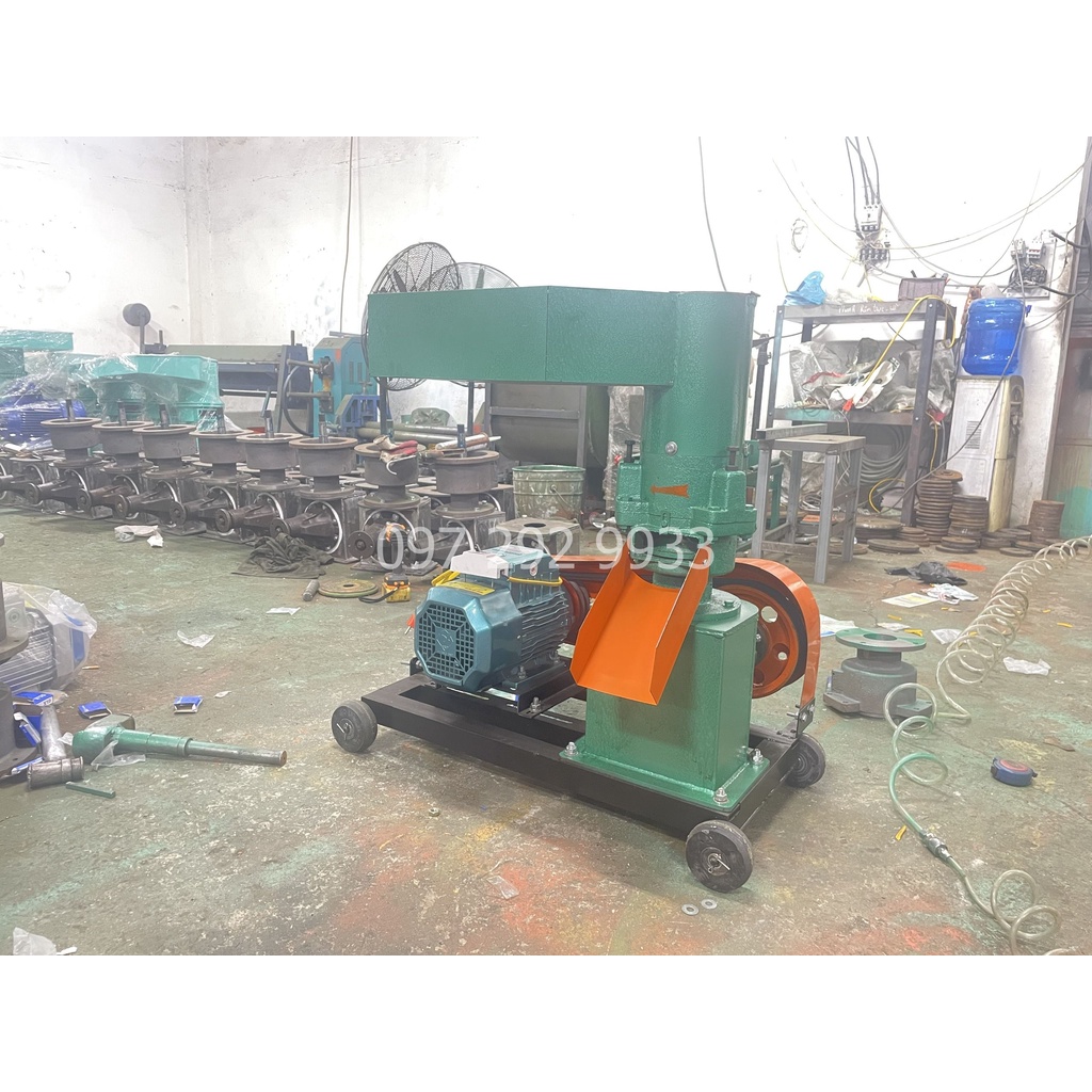 Máy ép cám viên s160 curoa phiên bản phễu ngang