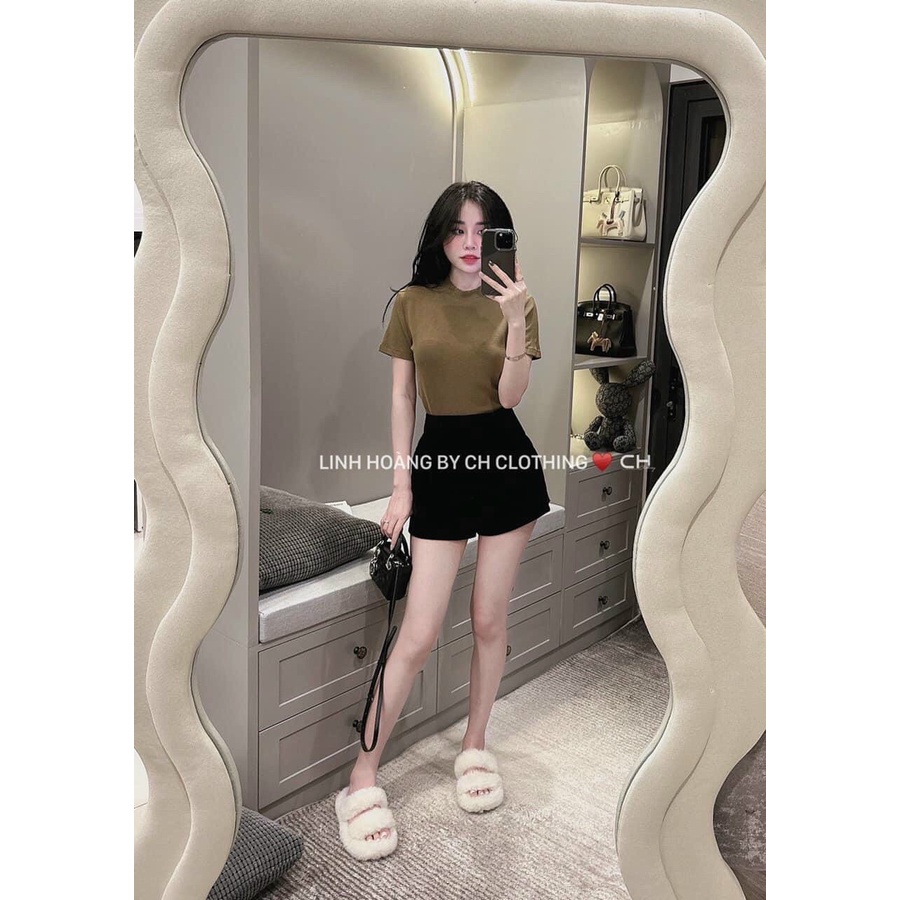 Áo ThunTăm Cổ Tròn Chất Đẹp, Áo Thun Dáng Ôm Sọc Tăm Ngắn Tay Chất Mềm Mịn Ôm Sát Body Nhiều Màu Thời Trang