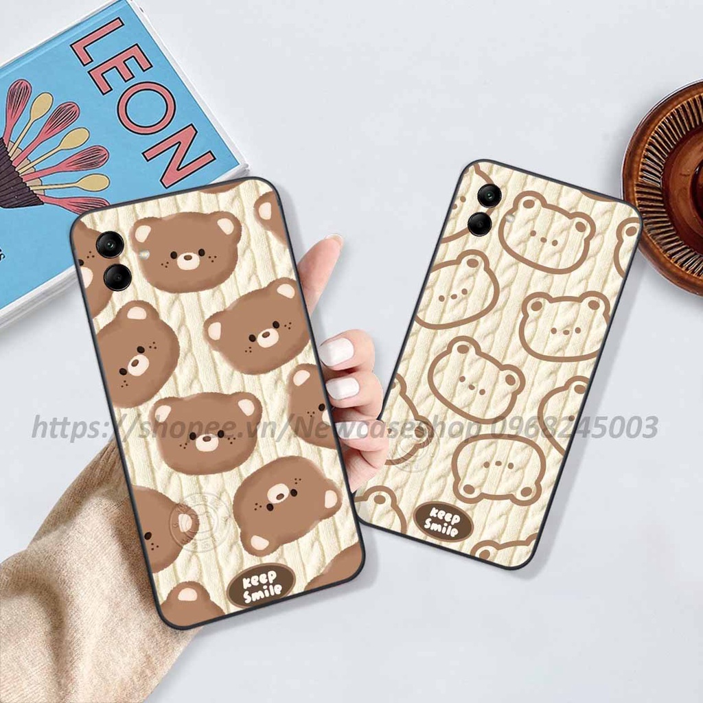 Ốp lưng Samsung A03 / A04 in hình họa tiết len Bear Cute