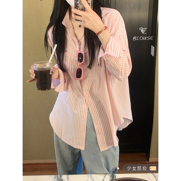 Áo sơ mi kẻ sọc oversize