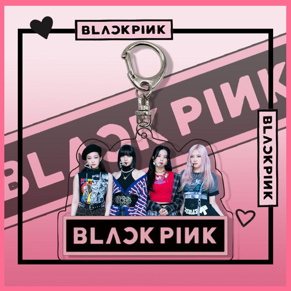 Móc Khóa Nhựa Acrylic Trong Suốt In Hình Nhóm Nhạc BLACKPINK