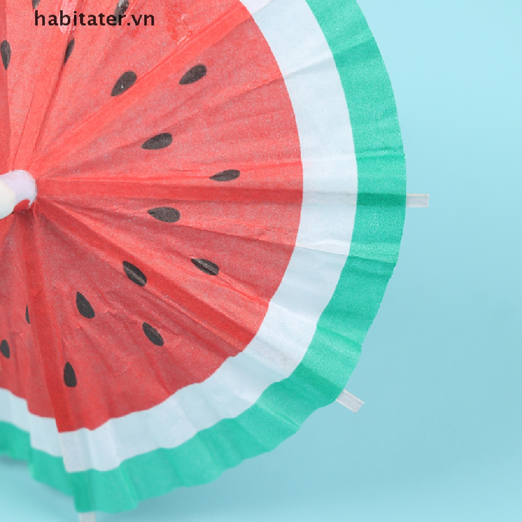 Set 50 Cây Dù Trang Trí Cocktail / Trái Cây / Món Tráng Miệng