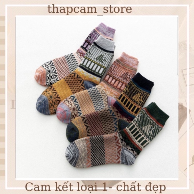 SET 5 ĐÔI TẤT THỔ CẨM CÂY THÔNG M8