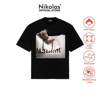 Áo thun unisex nikolas 100% cotton the dog9 - nikolas is fashion - ss2023