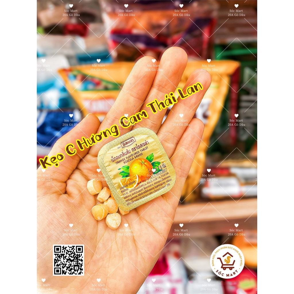 🍊 KẸO NGẬM VITAMIN C - Thái Lan ⚡ Kẹo Tuổi Thơ ⚡ Chuẩn Hàng Nhập ⚡