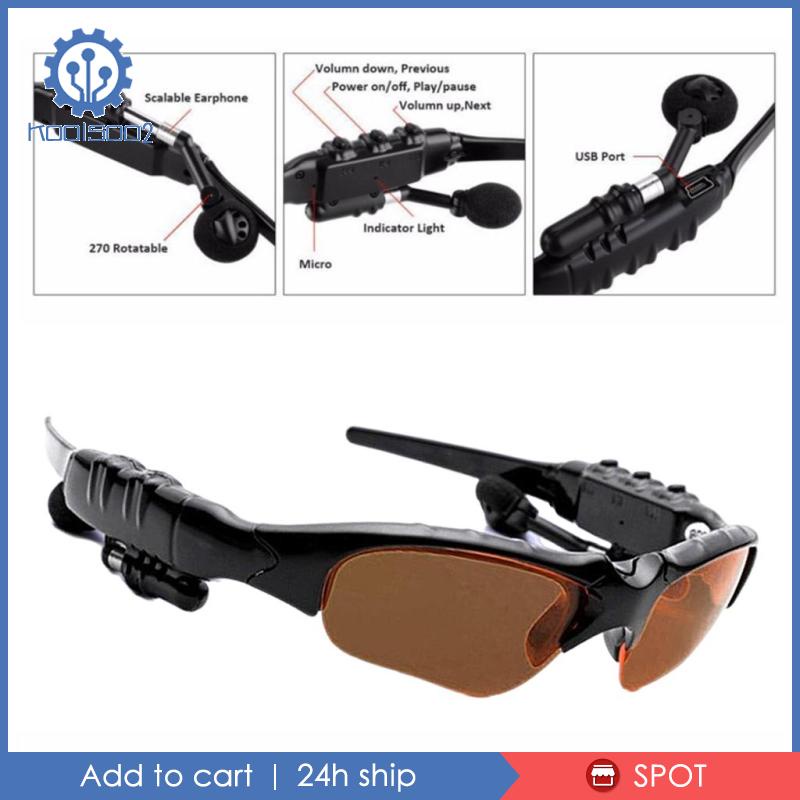 Kính Mát Tích Hợp Tai Nghe Bluetooth Koolsoo2 Phong Cách Thể Thao Cho Nam
