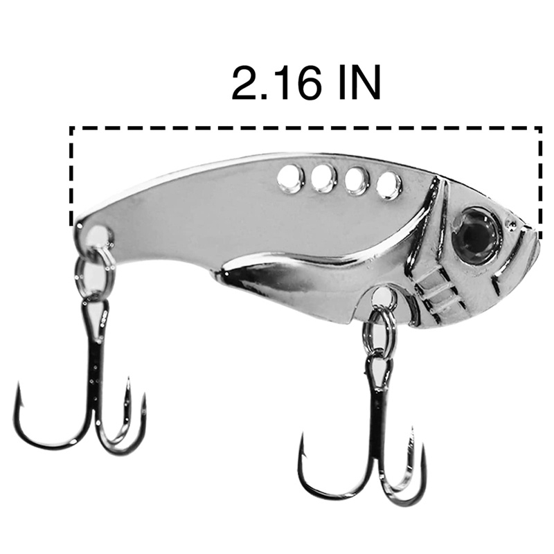 Set 5 Mồi Câu Cá Giả Lưỡi Cứng Bằng Kim Loại