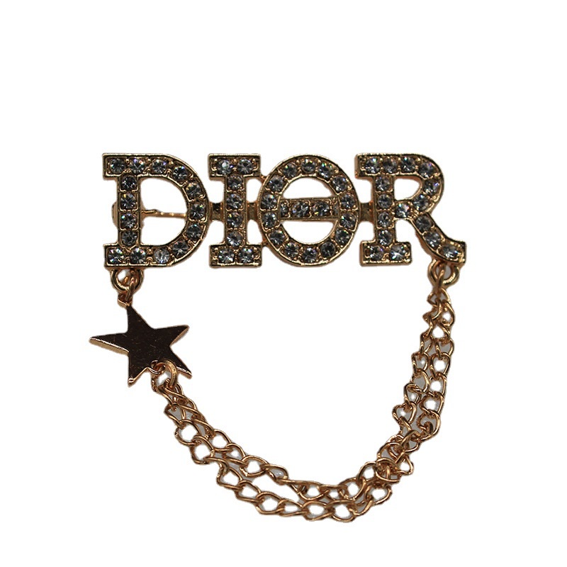 Ghim Cài Áo Hình Chữ Cái Đính Đá Thời Trang Cho Nữ